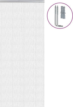 vidaXL - Vliegengordijn - kettingen - 90x200 - cm - aluminium