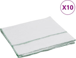 vidaXL - Vloerdoeken - 10 - st - 50x60 - cm - gestreept - wit - en - groen