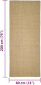 vidaXL - Vloerkleed - 100x200 - cm - natuurlijk - sisal
