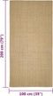 vidaXL - Vloerkleed - 100x200 - cm - natuurlijk - sisal