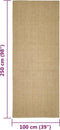 vidaXL - Vloerkleed - 100x250 - cm - natuurlijk - sisal