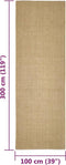 vidaXL - Vloerkleed - 100x300 - cm - natuurlijk - sisal