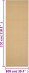vidaXL - Vloerkleed - 100x300 - cm - natuurlijk - sisal