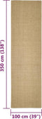 vidaXL - Vloerkleed - 100x350 - cm - natuurlijk - sisal