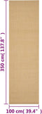 vidaXL - Vloerkleed - 100x350 - cm - natuurlijk - sisal