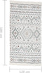 vidaXL - Vloerkleed - 120x180 - cm - katoen - beige - en - blauw