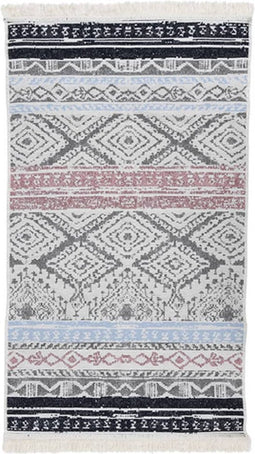 vidaXL - Vloerkleed - 120x180 - cm - katoen - roze - en - aqua