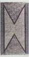 vidaXL - Vloerkleed - 120x180 - cm - katoen - zwart - en - grijs