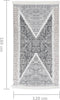 vidaXL - Vloerkleed - 120x180 - cm - katoen - zwart - en - grijs