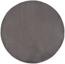 vidaXL - Vloerkleed - 160 - cm - kunstkonijnenbont - donkergrijs