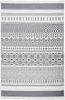 vidaXL - Vloerkleed - 160x230 - cm - katoen - grijs - en - wit