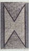 vidaXL - Vloerkleed - 160x230 - cm - katoen - zwart - en - grijs
