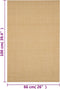 vidaXL - Vloerkleed - 66x100 - cm - natuurlijk - sisal