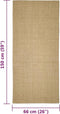 vidaXL - Vloerkleed - 66x150 - cm - natuurlijk - sisal