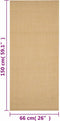 vidaXL - Vloerkleed - 66x150 - cm - natuurlijk - sisal