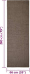 vidaXL - Vloerkleed - 66x200 - cm - natuurlijk - sisal - bruin