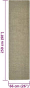 vidaXL - Vloerkleed - 66x250 - cm - natuurlijk - sisal - groen
