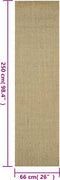 vidaXL - Vloerkleed - 66x250 - cm - natuurlijk - sisal - groen