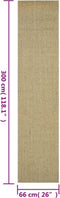 vidaXL - Vloerkleed - 66x300 - cm - natuurlijk - sisal - groen