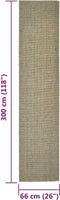vidaXL - Vloerkleed - 66x300 - cm - natuurlijk - sisal - groen