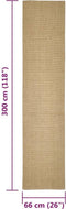 vidaXL - Vloerkleed - 66x300 - cm - natuurlijk - sisal