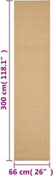 vidaXL - Vloerkleed - 66x300 - cm - natuurlijk - sisal