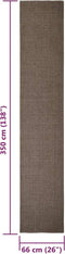 vidaXL - Vloerkleed - 66x350 - cm - natuurlijk - sisal - bruin