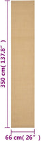 vidaXL - Vloerkleed - 66x350 - cm - natuurlijk - sisal