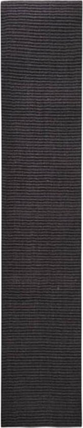 vidaXL - Vloerkleed - 66x350 - cm - natuurlijk - sisal - zwart