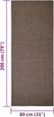 vidaXL - Vloerkleed - 80x200 - cm - natuurlijk - sisal - bruin