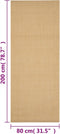 vidaXL - Vloerkleed - 80x200 - cm - natuurlijk - sisal