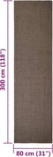 vidaXL - Vloerkleed - 80x300 - cm - natuurlijk - sisal - bruin
