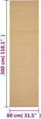 vidaXL - Vloerkleed - 80x300 - cm - natuurlijk - sisal
