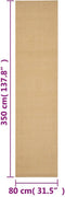 vidaXL - Vloerkleed - 80x350 - cm - natuurlijk - sisal
