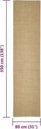 vidaXL - Vloerkleed - 80x350 - cm - natuurlijk - sisal