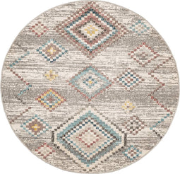 vidaXL - Vloerkleed - ARBIZU - binnen - en - buiten - vintage - stijl - Ø - 120 - cm