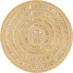 vidaXL - Vloerkleed - handgemaakt - 120 - cm - gevlochten - jute