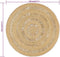vidaXL - Vloerkleed - handgemaakt - 120 - cm - gevlochten - jute