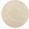 vidaXL - Vloerkleed - handgemaakt - 120 - cm - jute - wit - en - naturel