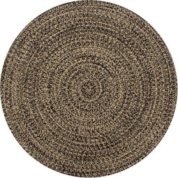 vidaXL - Vloerkleed - handgemaakt - 120 - cm - jute - zwart - en - naturel