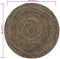 vidaXL - Vloerkleed - handgemaakt - 120 - cm - jute - zwart - en - naturel