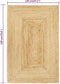 vidaXL - Vloerkleed - handgemaakt - 120x180 - cm - jute - naturel