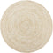 vidaXL - Vloerkleed - handgemaakt - 150 - cm - jute - wit - en - naturel