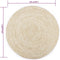 vidaXL - Vloerkleed - handgemaakt - 150 - cm - jute - wit - en - naturel