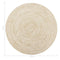 vidaXL - Vloerkleed - handgemaakt - 150 - cm - jute - wit - en - naturel