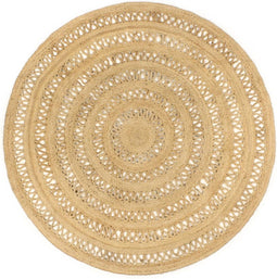 vidaXL - Vloerkleed - handgemaakt - 180 - cm - gevlochten - jute