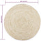 vidaXL - Vloerkleed - handgemaakt - 180 - cm - jute - wit - en - bruin