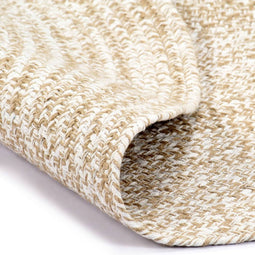 vidaXL - Vloerkleed - handgemaakt - 210 - cm - jute - wit - en - bruin