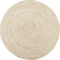 vidaXL - Vloerkleed - handgemaakt - 210 - cm - jute - wit - en - bruin