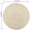 vidaXL - Vloerkleed - handgemaakt - 210 - cm - jute - wit - en - bruin